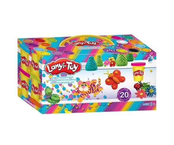 Lanyi-Toy 20 dielny plastelínový set s nástrojmi na tvarovanie