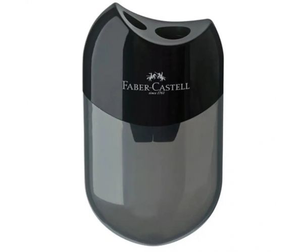 Faber-Castell: Dvojitý trvanlivý plastový orezávač čierny