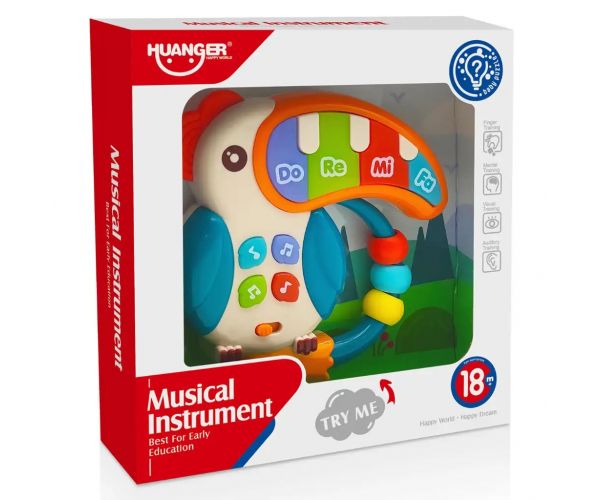 Music World: Hudobný tukan na klavíri 14cm