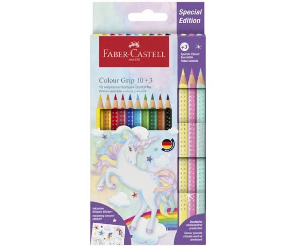 Faber-Castell: Grip Unicorn 10+3-dielny set farebných ceruziek