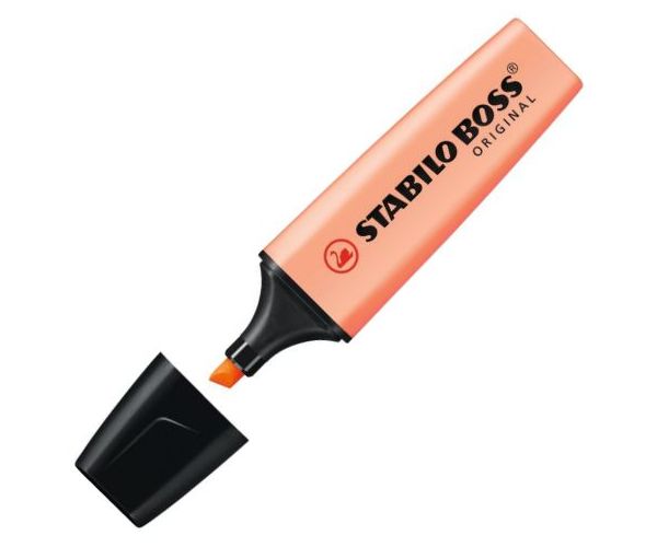 Stabilo: BOSS Original Pastel zvýrazňovač v marhuľovej farbe 2-5mm