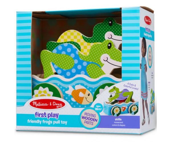 Žabie preteky, drevená hračka na ťahanie - Melissa & Doug