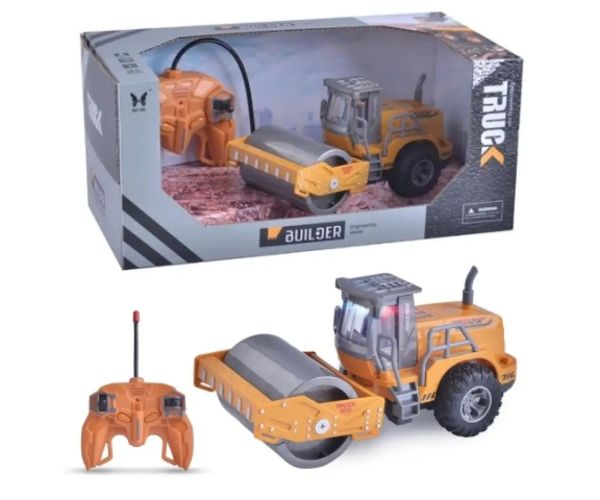 RC Builder pracovný stroj na diaľkové ovládanie, cestný valec so svetlom 1/30 27mHz