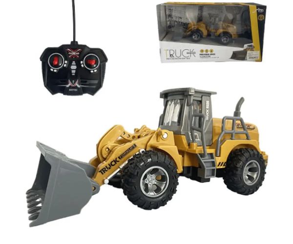 RC Buldozér - pracovný stroj na diaľkové ovládanie so svetelnými efektmi 1/30 24cm