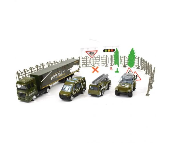 Chariot Die-Cast: Set kovových vojenských vozidiel s príslušenstvom vo dvoch variantoch