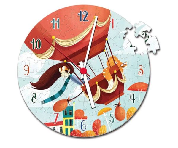 Teplovzdušný balón 96 dielne puzzle hodiny - Clementoni