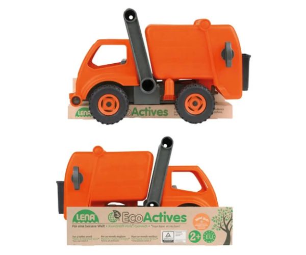 LENA: ECO oranžové smetiarske auto 31cm