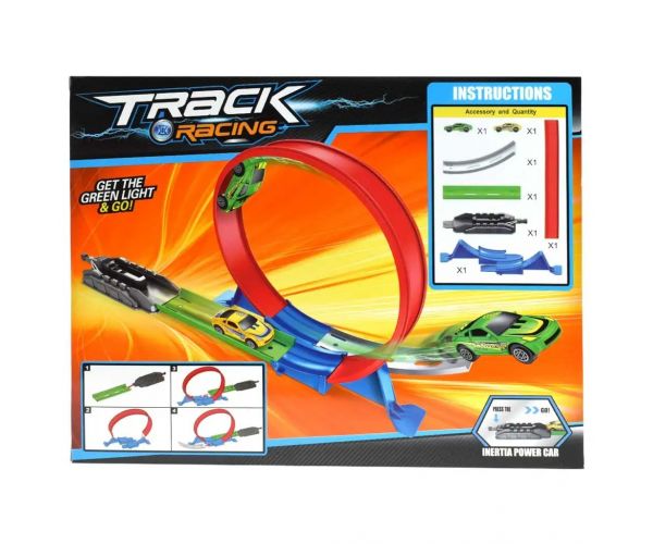 Track Racing pretekárska dráha s 360°-ovou sluškou a 2 autíčkami