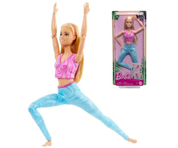 Barbie: Flexibilná joga bábika so svetlými vlasmi - Mattel