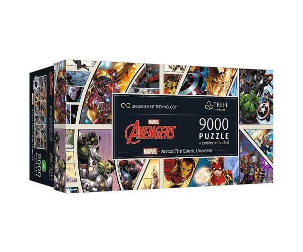 Marvel komiksový vesmír cez 9000-dielne puzzle - Trefl