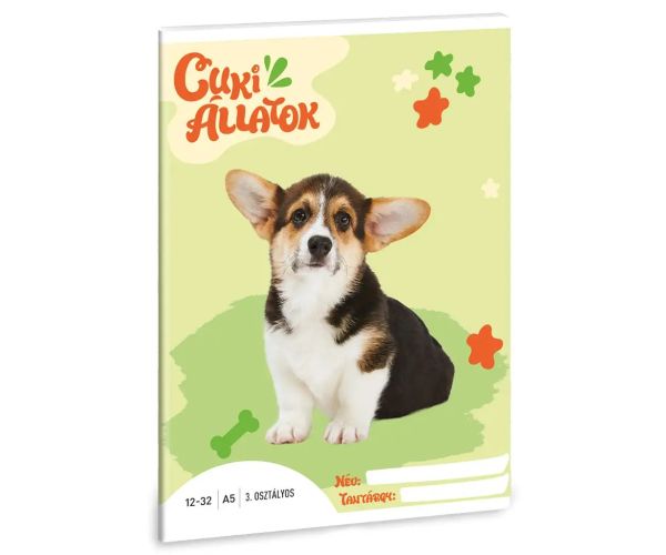 Ars Una: Roztomilé zvieratá - Welsh Corgi linajkový zošit pre 3. ročník A/5