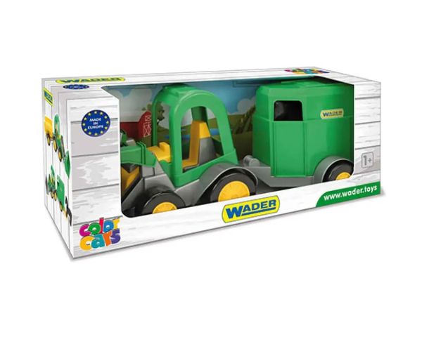 Traktor s čelným nakladačom a prívesom 41cm - Wader