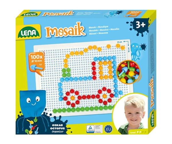 LENA: Mosaik Transparentný kreatívny set 10mm 100ks