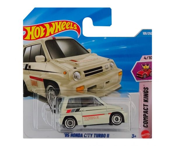 Hot Wheels: 85 Honda City Turbo II biely autíčko 1/64 - Mattel