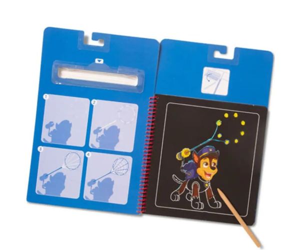 Melissa & Doug: Tlapkvová Patrola Chase škrabaný obraz, kreatívna hra