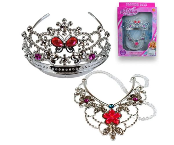 Set krásy princeznej s diadémom a náhrdelníkom