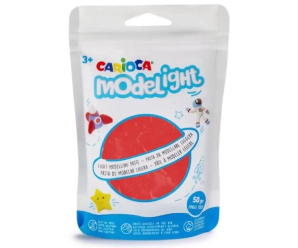 Modelight 50g červená plastelína - Carioca