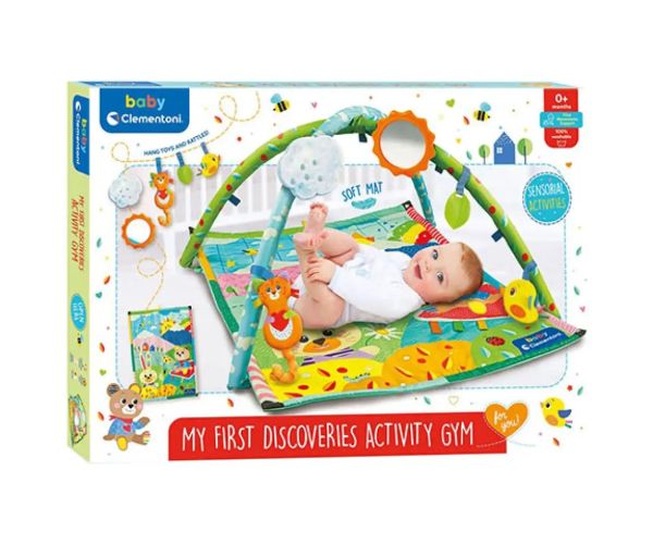 Objavte! Koberec na hranie so zvieratkami s príslušenstvom 61x82cm - Clementoni baby