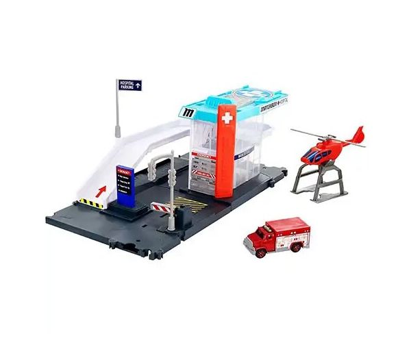 Matchbox: Action Drivers čerpacia stanica s vrtuľníkom - Mattel
