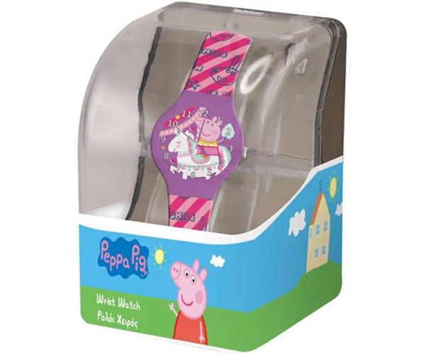 Peppa Pig analógové náramkové hodinky v plastovej darčekovej krabici