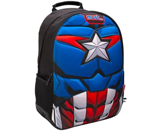 Avengers Kapitán Ameriky školská taška, batoh s 3D vzorom 32x15x43cm