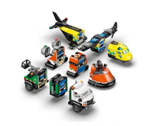 LEGO® City: Lietadlo, zdvíhacie auto a vzduchový vznášajúci sa prostriedok remix (60505)
