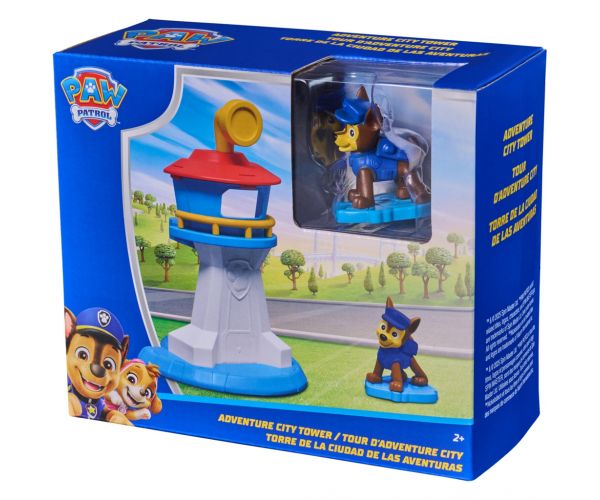Paw Patrol: Adventure City Tower vyhliadková veža s figúrkou Chase – Spin Master