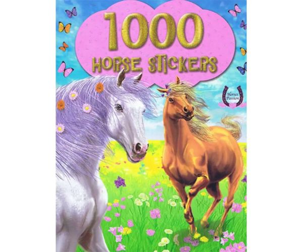 1000 nálepiek koní 1. - Nálepky s kvetinovou lúkou