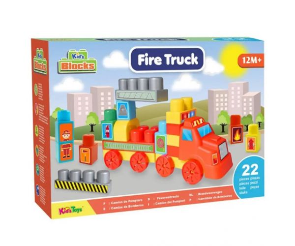 Fire Truck hasičská stavebnica 22 dielny set
