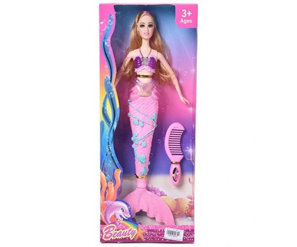 Bábika Morská víla s hrebeňom 30cm
