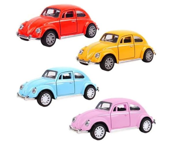 Naťahovacie autíčko Volkswagen Beetle so svetlom a zvukom 1/32 rôzne druhy