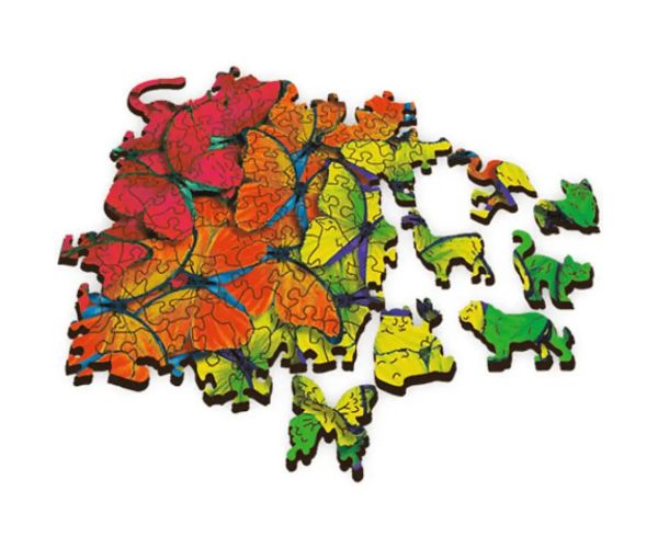 Wood Craft: Dúhové motýle 500+1-dielne drevené puzzle - Trefl