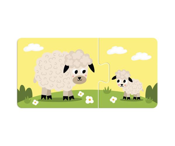 Luna: Prvé skladačky – Zvieracie mamičky a ich mláďatá 10x2 ks párovací rozvojový puzzle