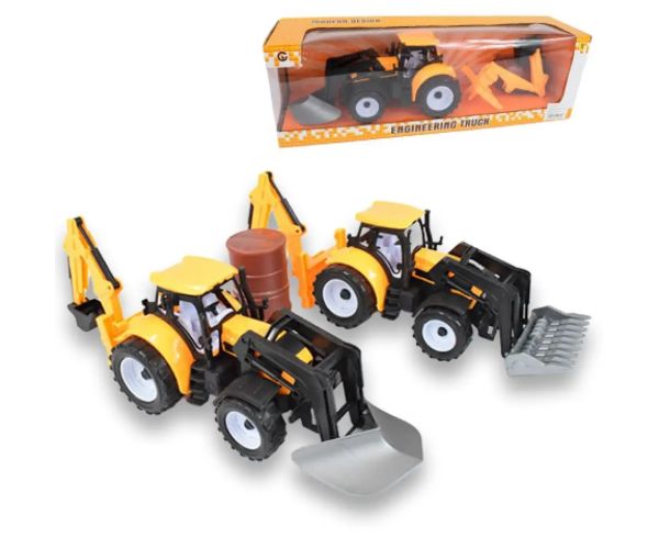 Engineering Truck: Bager-nakladač-traktoro v dvoch verziách 39cm
