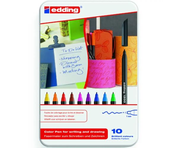 ICO: Edding 1200/10 popisovače v plechovej krabičke