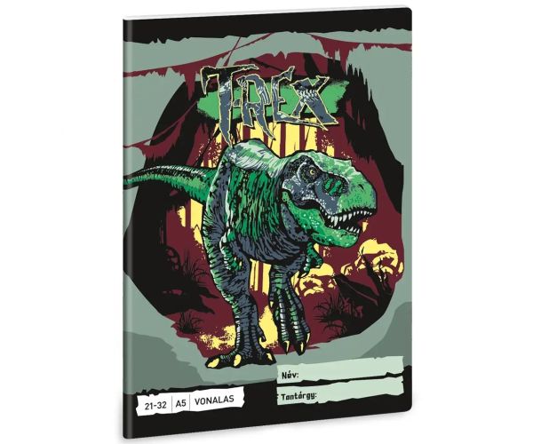 Ars Una: Linajkový zošit s motívom dinosaura T-Rex A/5