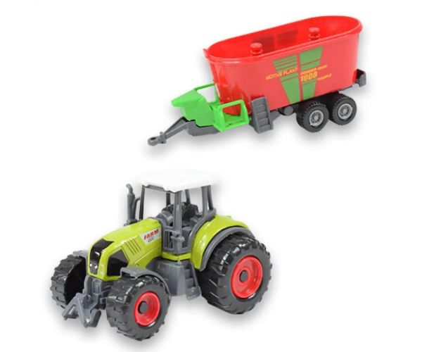 Farmársky set: Poľnohospodársky traktor s prívesom v štyroch variantoch