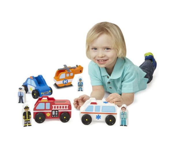 Núdzový prípad vozidlá a figúrky  - Melissa & Doug