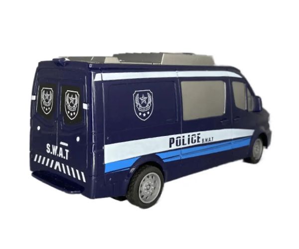RC SWAT policajný mikrobus na diaľkové ovládanie so svetlom 27MHz 1/32 25cm