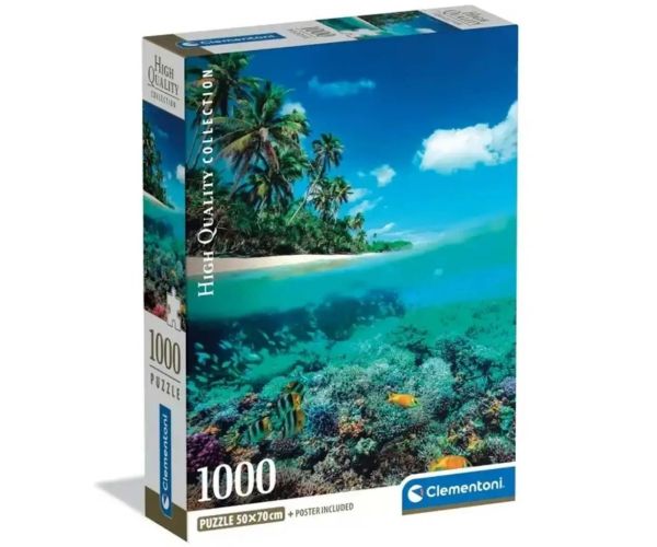 Dovolenka na ostrove 1000 ks HQC puzzle s plagátom - Clementoni