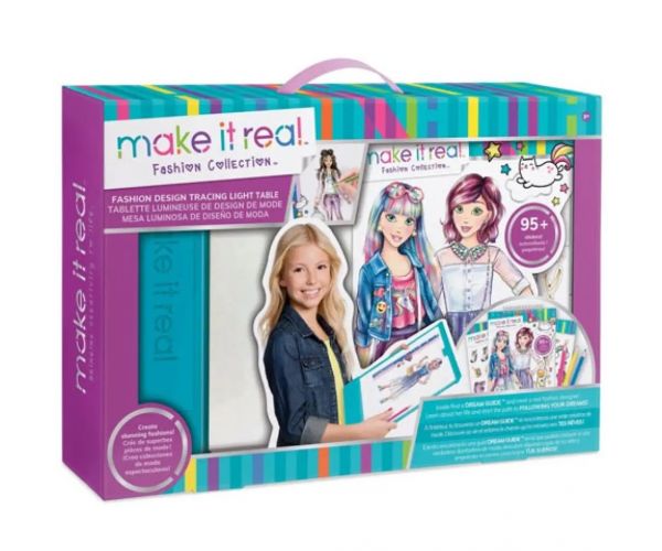 Make it Real: Mega set na módne navrhovanie so svietiacou tabuľou a príslušenstvom