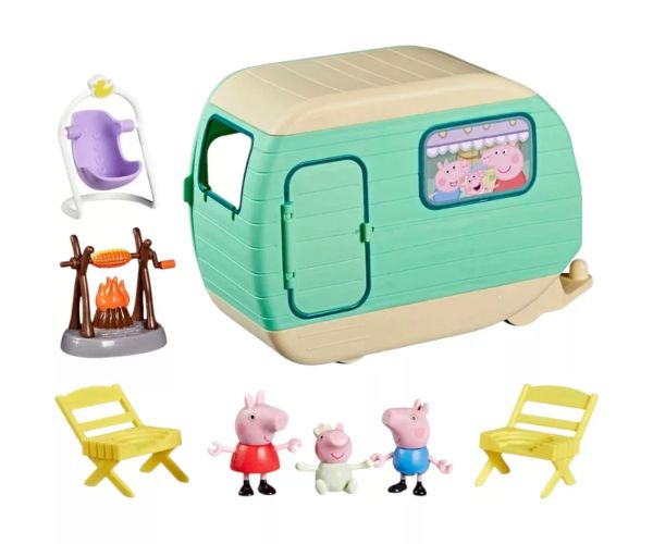 Prasiatko Peppa – Tri malé prasiatka, súprava s karavanom a figúrkami – Hasbro