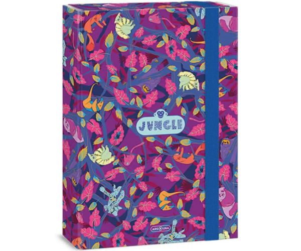 Ars Una: Jungle fialovo-modrý box na zošity A/4
