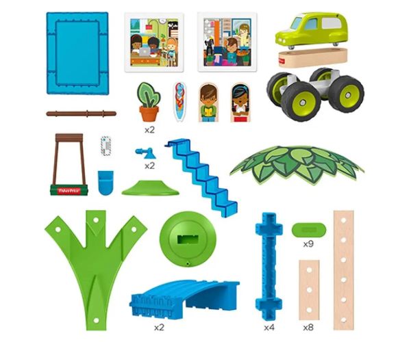 Fisher-Price: Wonder Makers pobrežný bungalov 35 dielna stavebnica - Mattel