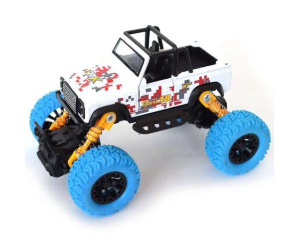 Off-Road naťahovacie biele terénne vozidlo 1/32