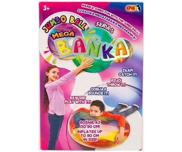 Jumbo Ball 5. séria farebná mramorovoá obrovská lopta 90 cm v rôznych variantoch 1ks