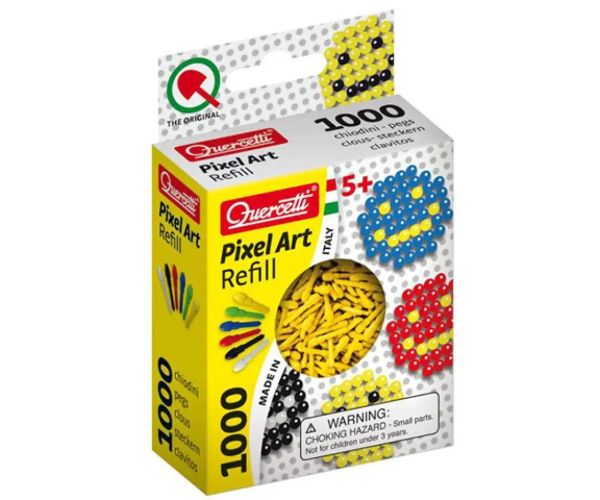 Quercetti: Pixel Art žlté kolíčka 4mm, 1000ks