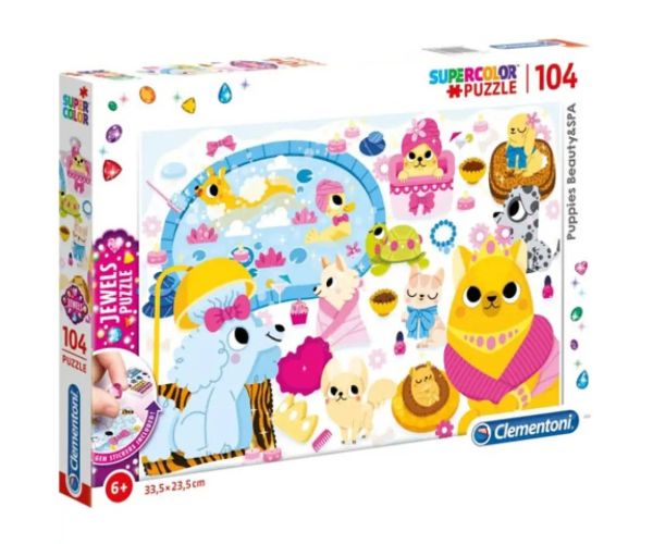 Wellness malých maznáčikov 104 dielne puzzle s ozdobnými kamienkami - Clementoni