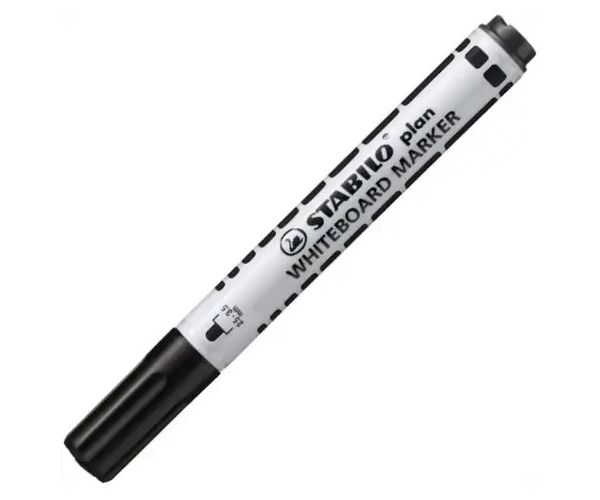Stabilo: Plan WhiteBoard fixka na tabuľu v čiernej farbe