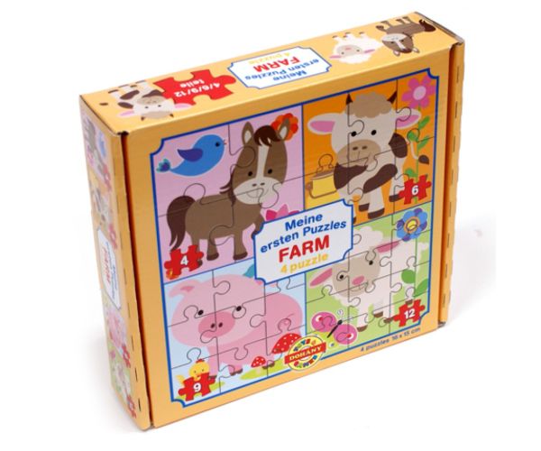 Môj prvý puzzle: Farmové zvieratá 4 v 1 baby puzzle